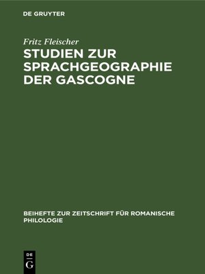 cover image of Studien zur Sprachgeographie der Gascogne